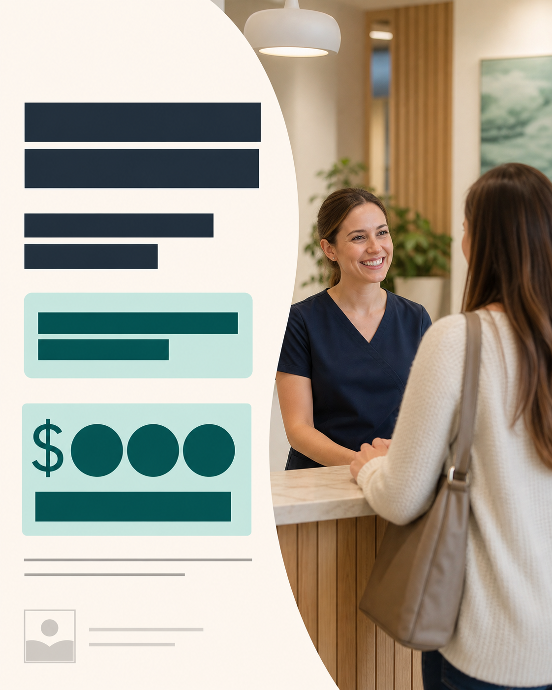 New or returning patient static visual mockup